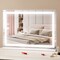 Square Vanity Mirror with LED Lights, 5X Magnifying Mirror & USB Charging